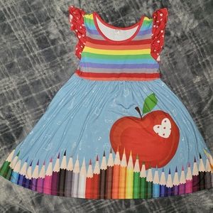 Girl's Colored Pencil School Dress Size 5
